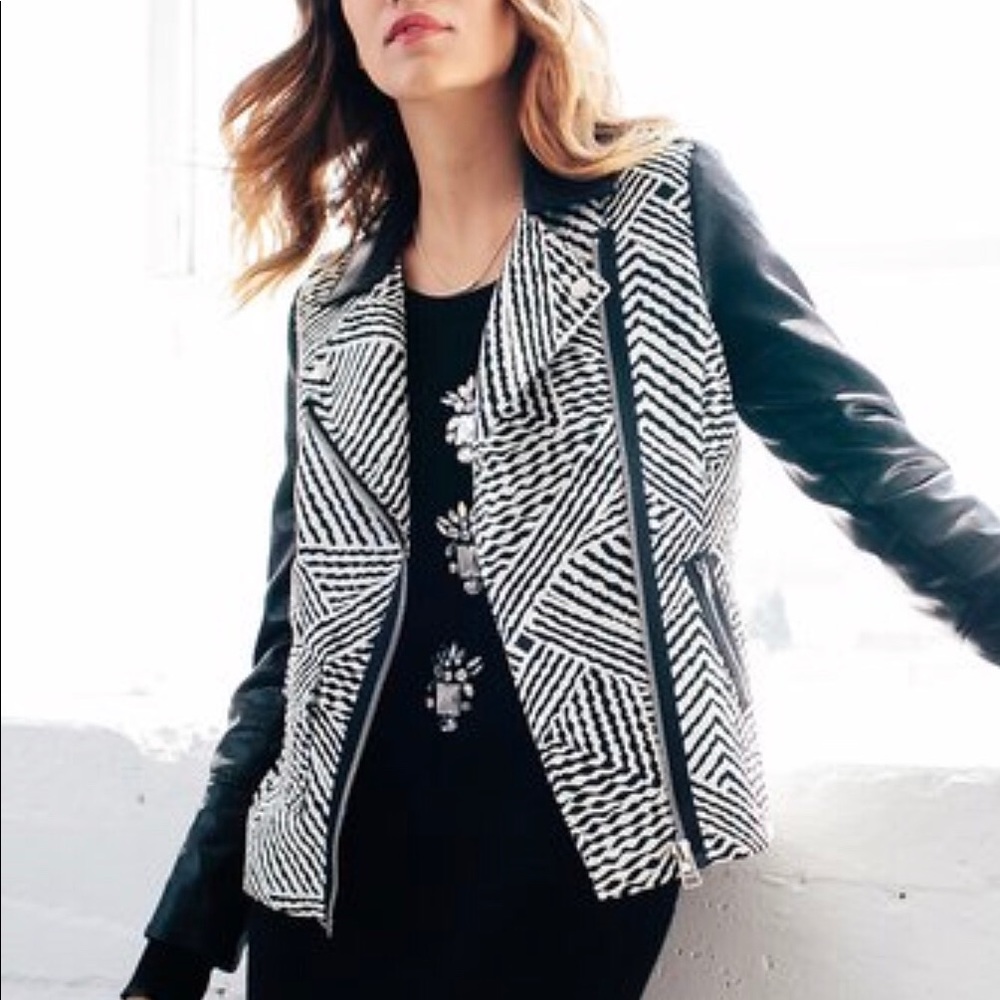 Black and white blazer jacket